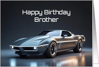 Brother’s Birthday Concept Sports Muscle Car card