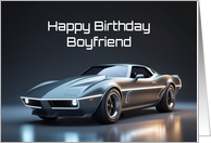 Boyfriend’s Birthday Concept Sports Muscle Car card