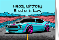 Brother in Law’s Birthday Abstract Concept Muscle Car card