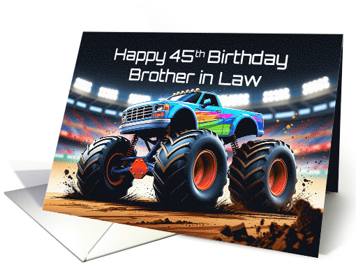 Brother in Law's 45th Birthday Concept Monster Truck Jam card