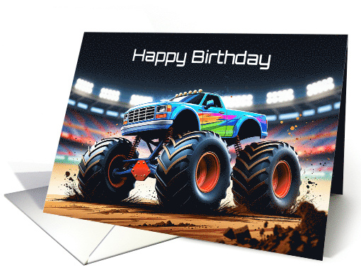 Happy Birthday Concept Monster Truck Jam card (1913234)