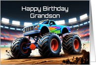 Grandson’s Birthday Concept Monster Truck Jam card