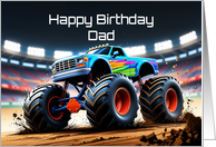 Dad’s Birthday Concept Monster Truck Jam card