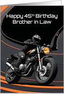 Brother in Law’s 45th Birthday Striking Bold Contrast Motorcyclist card