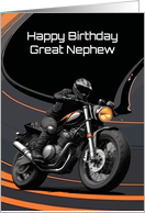 Great Nephew’s Birthday Striking Bold Contrast Motorcyclist card