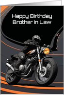 Brother in Law’s Birthday Striking Bold Contrast Motorcyclist card