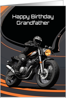 Grandfather’s Birthday Striking Bold Contrast Motorcyclist card