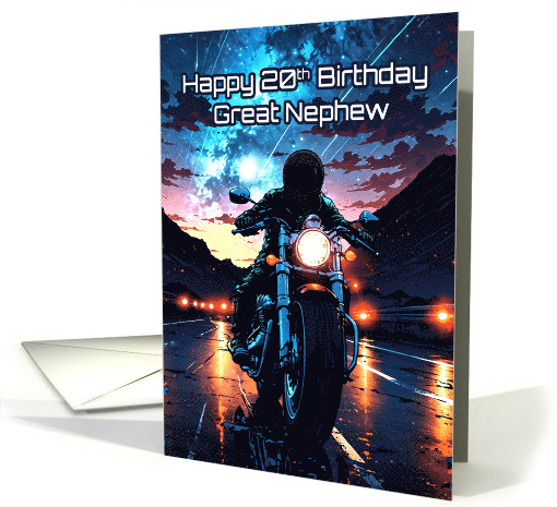 Great Nephew's 20th Birthday Motorcycle Rider On Starry... (1914580)