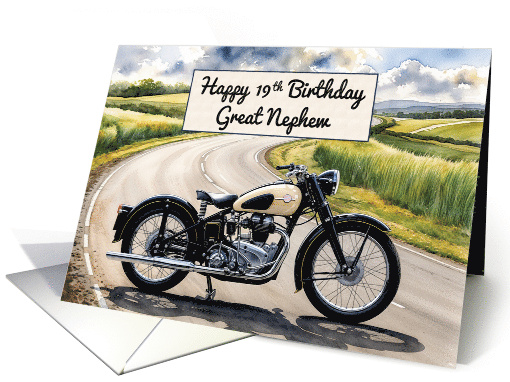 Great Nephew's 19th Birthday Watercolor Vintage Classic... (1915594)
