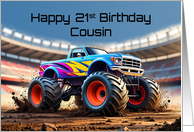 Cousin’s 21st Birthday Arena Monster Truck Jam card