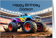 Godson’s Birthday Arena Monster Truck Jam card