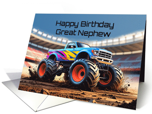 Great Nephew's Birthday Arena Monster Truck Jam card (1920274)