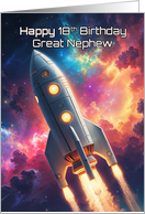 Great Nephew’s 18th Birthday Space Rocket Ship card