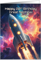 Great Nephew’s 20th Birthday Space Rocket Ship card