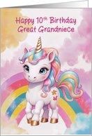 Great Grandniece’s 10th Birthday Rainbow Unicorn card