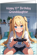 Granddaughter’s 10th Birthday Anime Gamer Girl card