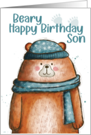 Beary Happy Birthday Son card