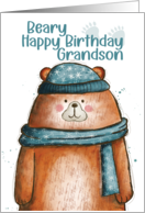 Beary Happy Birthday Grandson card