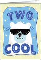 Two Cool Polar Bear Two Year Old Birthday Card