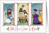 Unto Us a Savior Is Born card