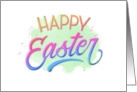 Bright Happy Easter Lettering Art card