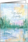 Sympathy Abstract Lake Landscape card
