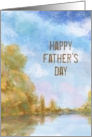 Fathers Day Impressionist Lake Painting card