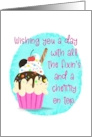 Happy Birthday Ice Cream with Cherry on Top card
