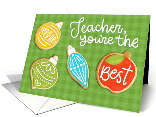 Best Teacher Christmas Cookies card (1892116)