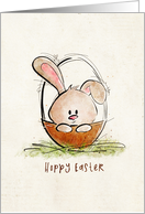 Bunny in Basket Easter for Child card