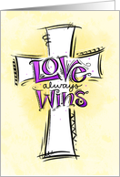 Love Wins Easter Cross card