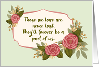 Symapthy Never Lost Abstract Roses card
