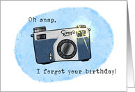 Belated Birthday Oh Snap Camera card