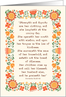Mother’s Day Scripture Proverbs with Floral Border card