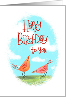 Birthday with Whimsical Birds card