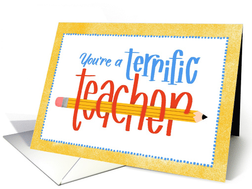 For Teacher Appreciation Pencil Word Art card (1923158)