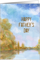 Fathers Day Impressionist Lake Painting card