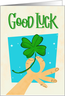 Good Luck for Student Midcentury Clover card