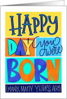 Birthday Age Joke Day You were Born card