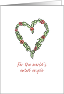 Congratulations on Engagement Heart Wreath card