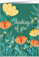 Thinking of You Wildflower Floral card