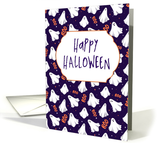 Halloween for Kids Boo Ghost Pattern card (1949070)