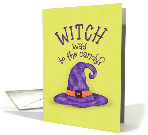 Halloween for Kids Witch Hat Candy Pun card (1949072)