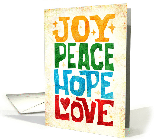 Christmas Word Art Seaons Blessings card (1950014)