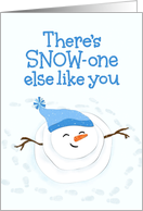Thank You Snowman Pun Papercut
