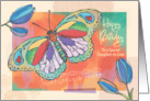 Daughter in Law Birthday Butterfly and Flower Collage with Warm Colors card