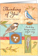 Customizable Any Occasion Thinking of You Bird Nature Bookmark card