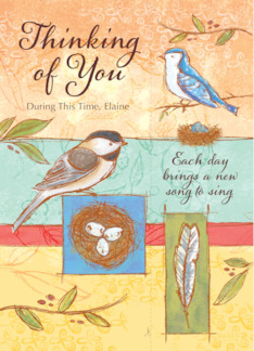 Customizable Any Occasion Thinking of You Bird Nature Bookmark