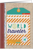 Travel Vintage Inspired World Traveler Airline Tag card
