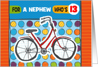 Customizable Birthday Relation and Age with Bicycle Bright Patterns card